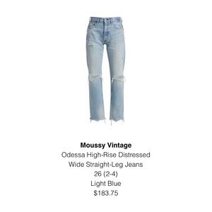 Moussy Vintage Light Blue Distressed Jeans